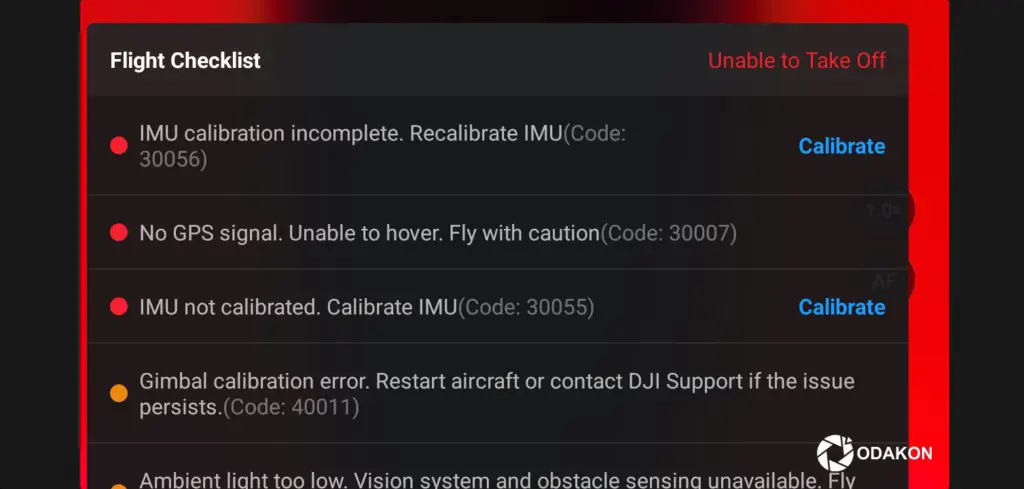DJI IMU Hatası Nedir? IMU Kalibrasyonu Nasıl Yapılır? 3 dji imu hatası kumanda görüntüsü