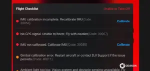 dji imu hatası kumanda görüntüsü