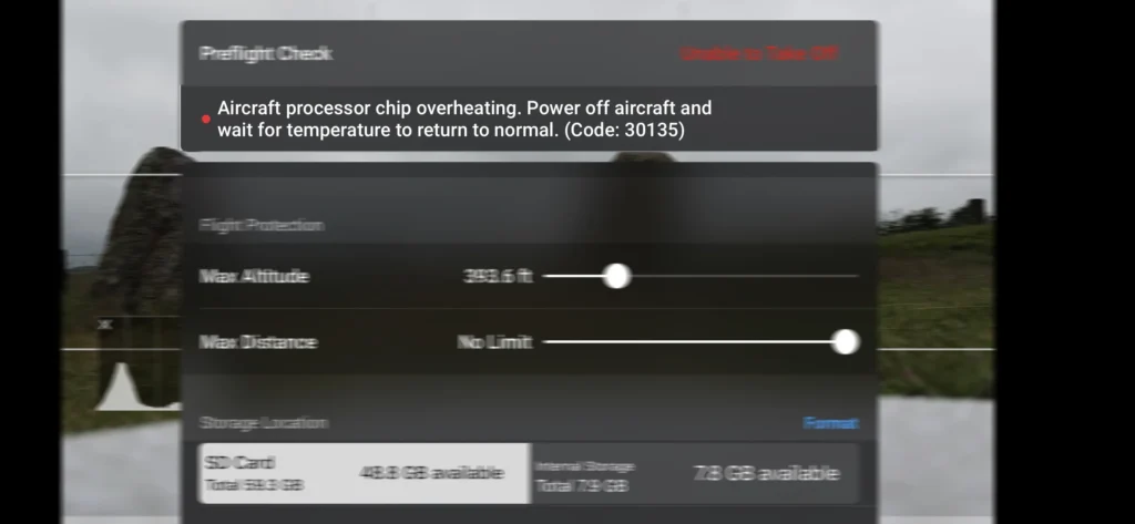 DJI Drone Aşırı Isınma Uyarısı 30135 Çözümü 1 dji hata kodu 30135