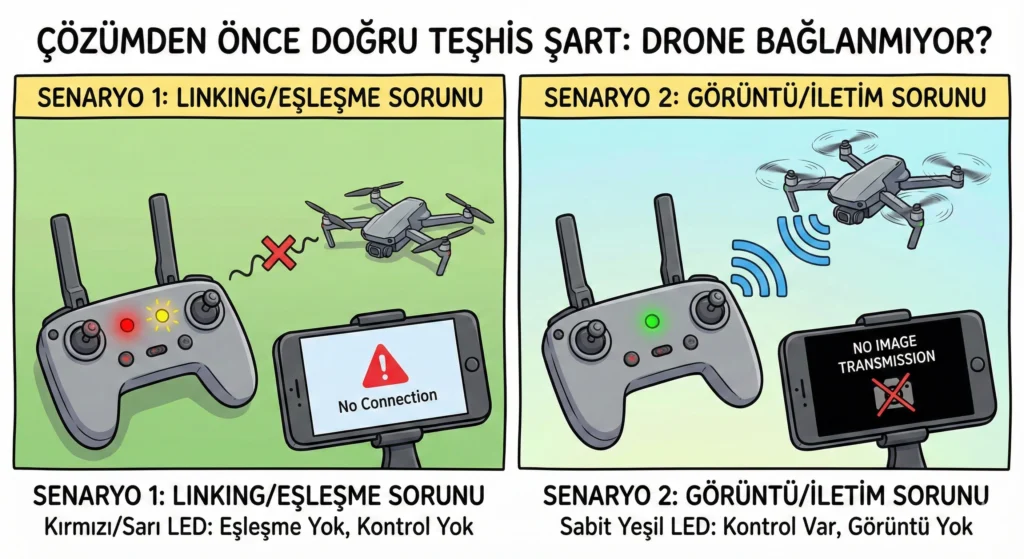 drone baglanti sorunu cozumu