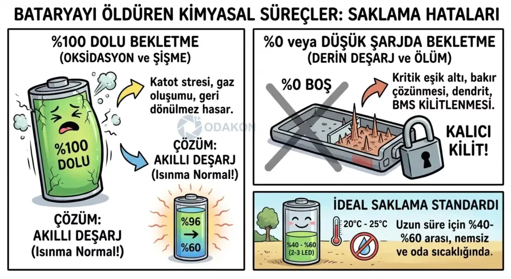 batarya nasıl ölür yüzde kaç şarjda saklamalıyız