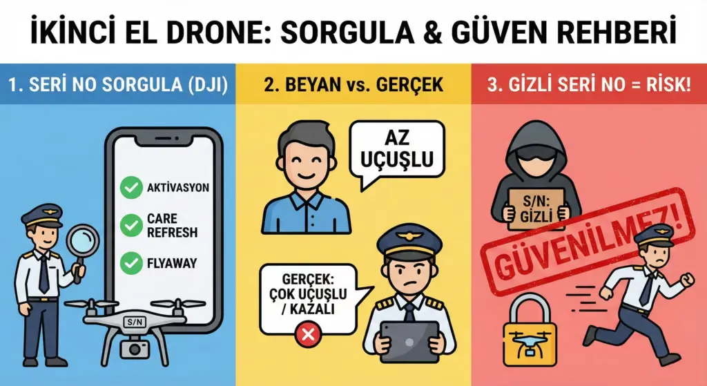 DJI Drone Garanti Süresi Sorgulama Rehberi 2026 6 ikinci el dji drone almak
