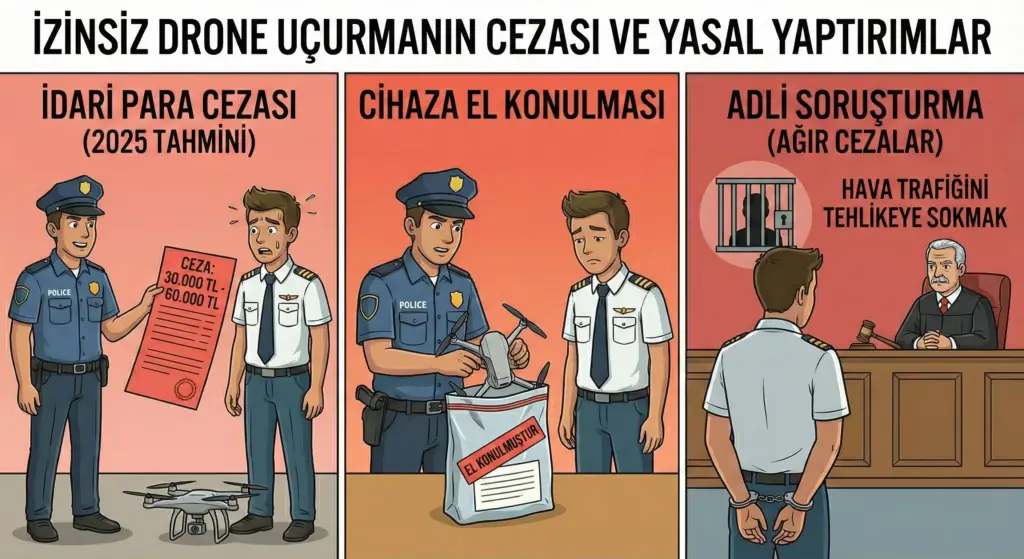 izinsiz drone ucurmanin cezasi ve yasal yaptirimlar