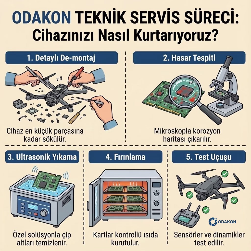 odakon teknik servis sureci sivi temas