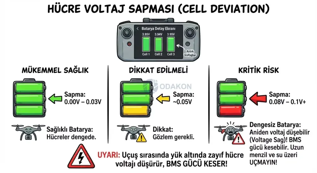 pil hücrelerinde voltaj sapması nedir ne kadar olmalıdır 