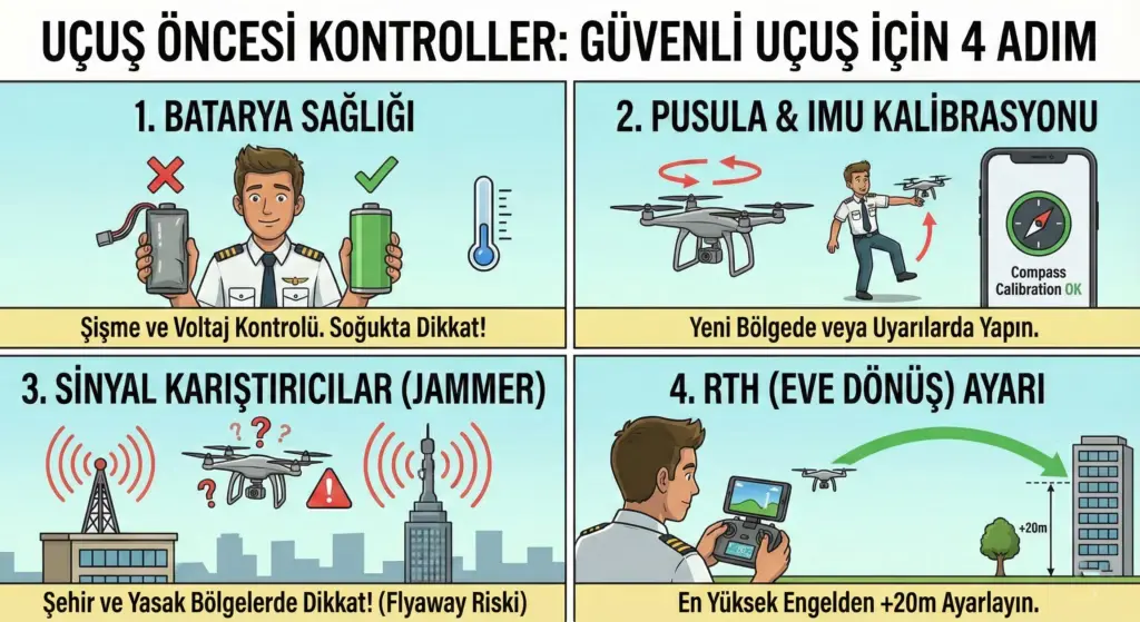 ucus oncesi kontroller guvenli ucus icin 4 adim