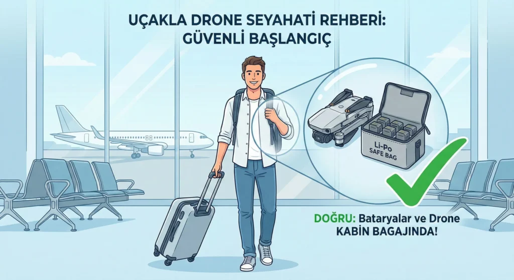 Uçakta Drone Taşıma - Batarya ve Havalimanı Kuralları 1 ucakla seyahat guvenlik