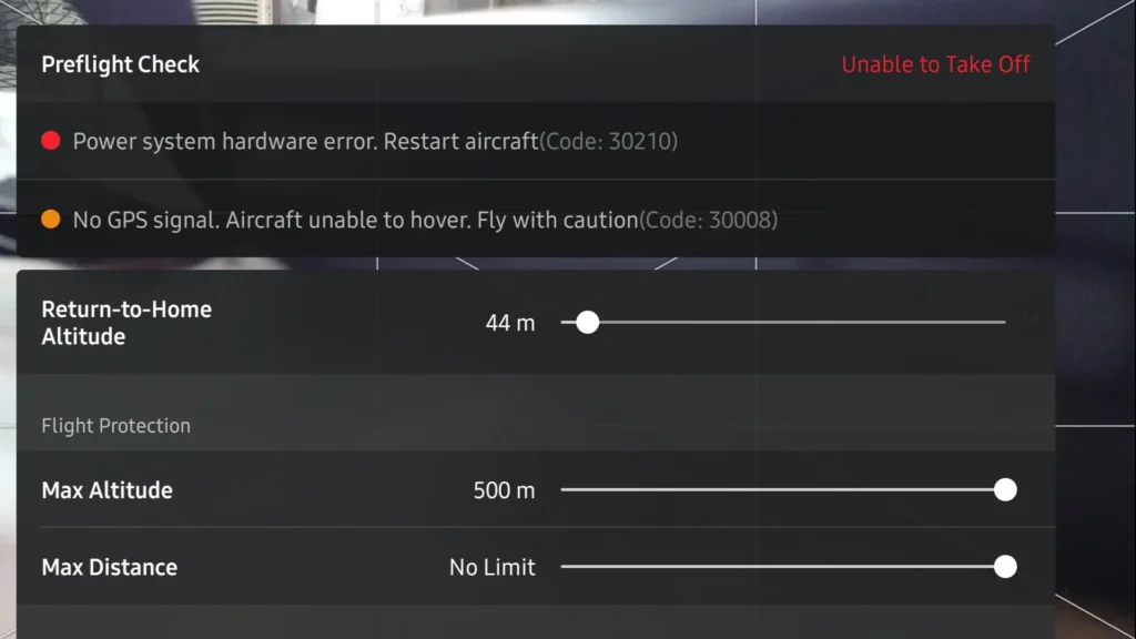 dji esc error status