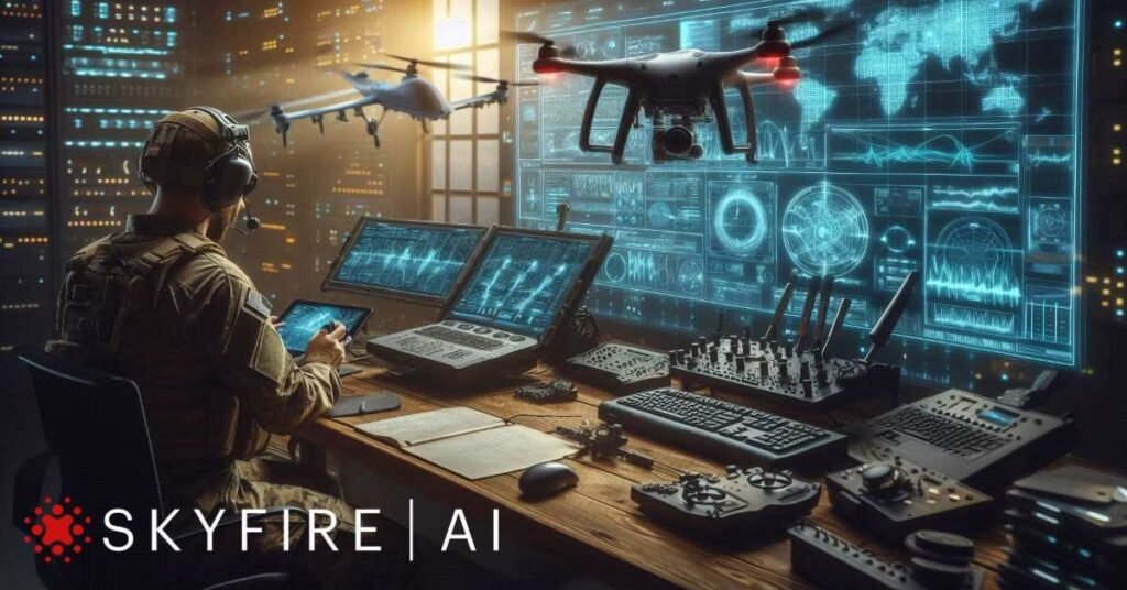 SkyfireAI otonom drone operasyonları komuta merkezi