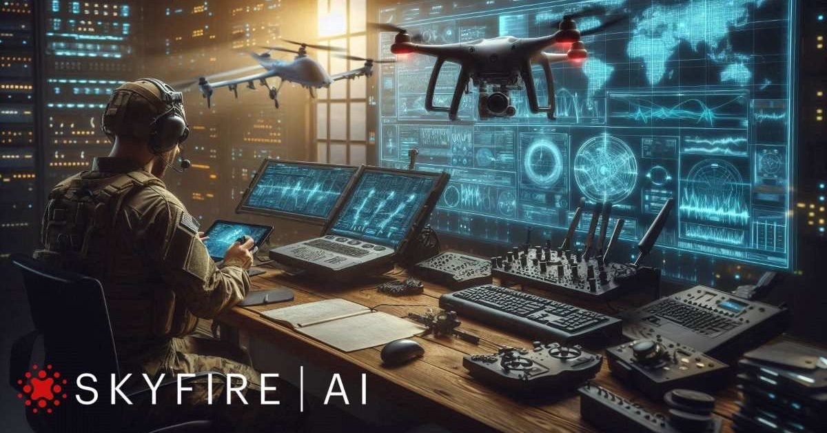 SkyfireAI otonom drone operasyonları komuta merkezi