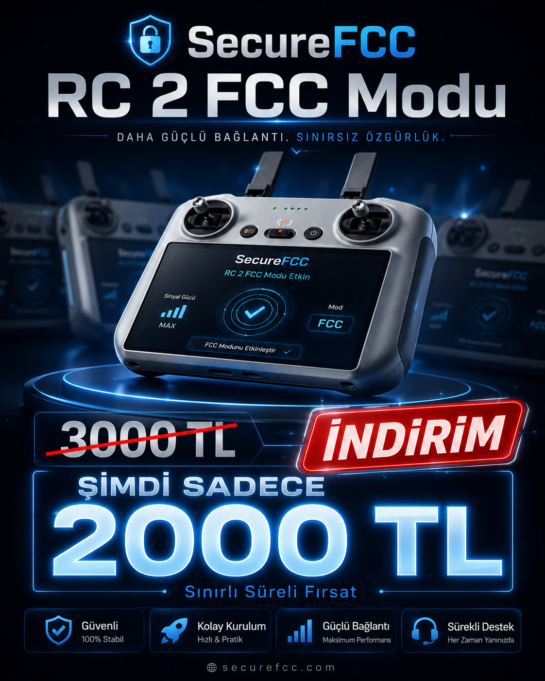DJI RC 2 FCC Mod indirimli fiyat duyurusu