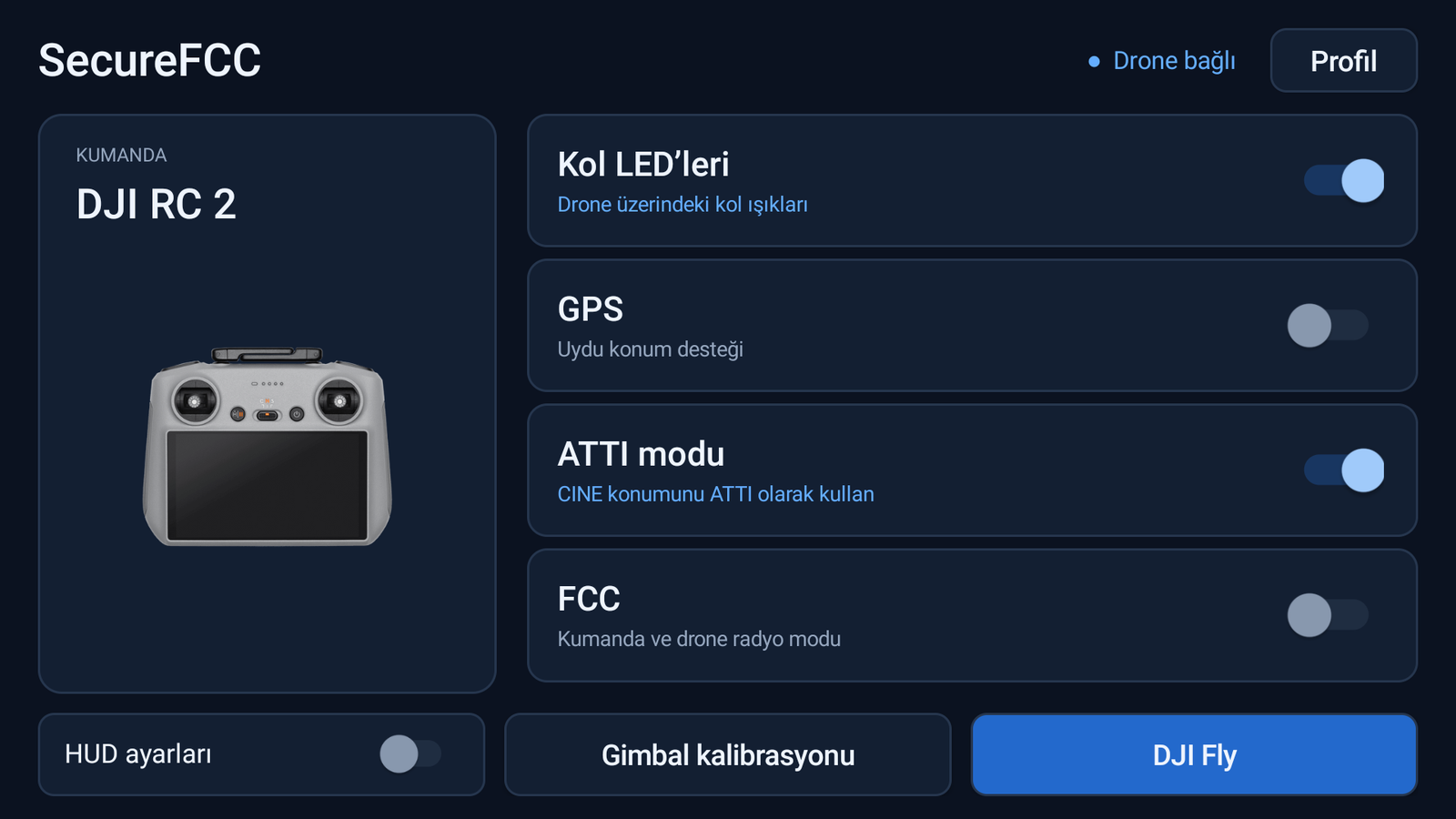 SecureFCC güncel uygulama ana ekranı